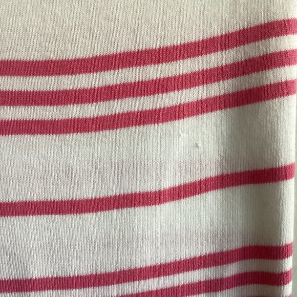 Talbots Petites Sz P Sleeveless Striped Knit Top Pink & White #149J - Picture 6 of 8